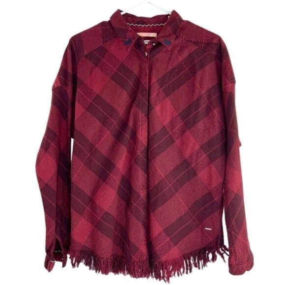 Scotch and Soda Club Mirage Button Down Shirt in Marroon - Picture 2 of 6